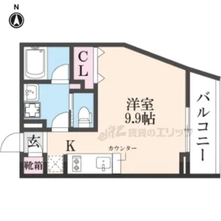 CASA瀬田の唐橋【201号室】の間取り