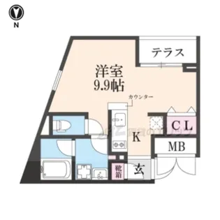 CASA瀬田の唐橋【104号室】の間取り