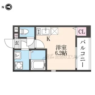 ハーモニーテラス福稲上高松町【201号室】の間取り