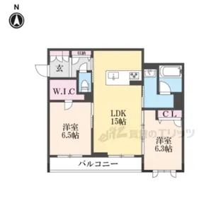 シャーメゾン レフィアント【203号室】の間取り