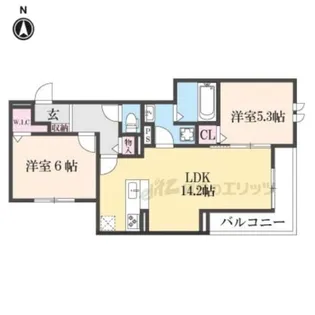 レクエルド【1階】の間取り