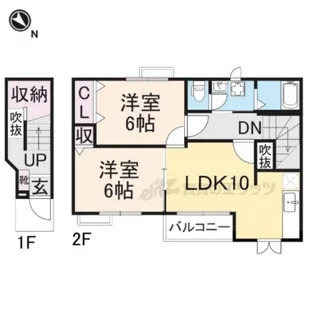 メゾンカルムN【2階】の間取り