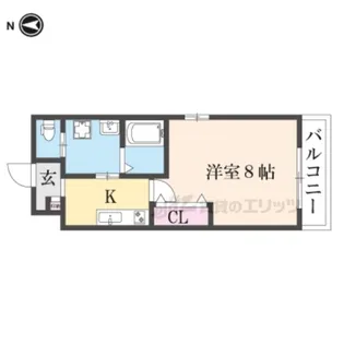 リアコート高井田中央WEST【4階】の間取り