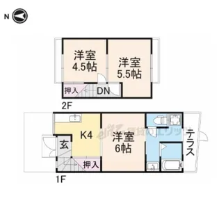 京都府京都市右京区太秦樋ノ内町【一戸建】の間取り
