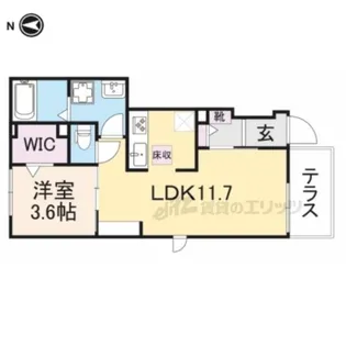 シャルマン大蓮北【101号室】の間取り