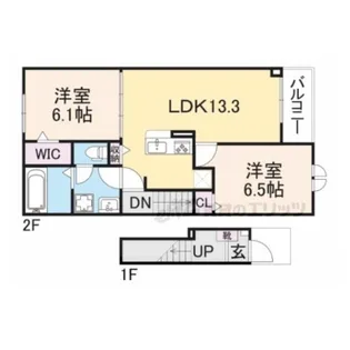 クレール丹波?【2階】の間取り