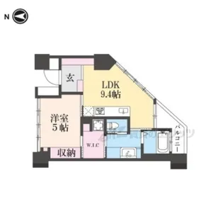 シャリマー西大路【4階】の間取り