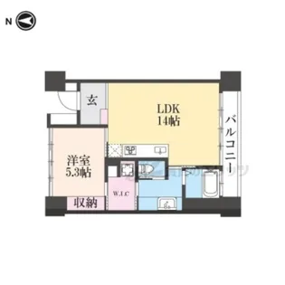シャリマー西大路【5階】の間取り