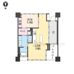 シャリマー西大路【8階】の間取り