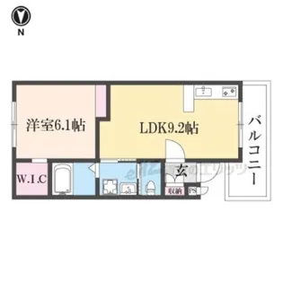 クレスト大戍亥2号館【202号室】の間取り