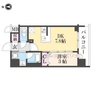 ベラジオ雅び西大路七条【1005号室】の間取り