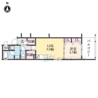 ベラジオ雅び京都烏丸西【5階】の間取り