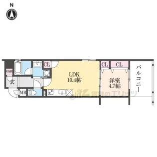 ベラジオ雅び京都烏丸西【5階】の間取り