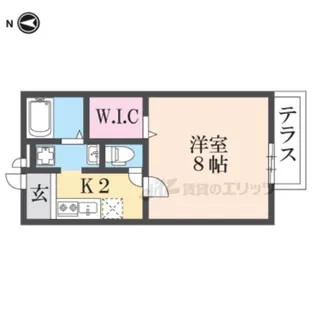 エスポワールA【A202号室】の間取り