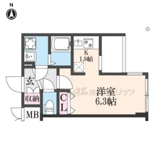 アドバンス京都レイズ【1階】の間取り