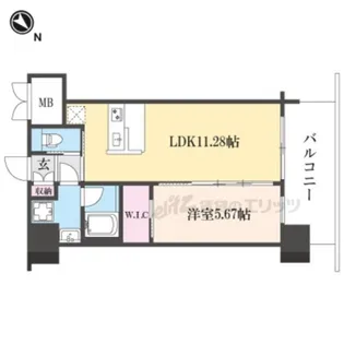 1LDKの間取り画像