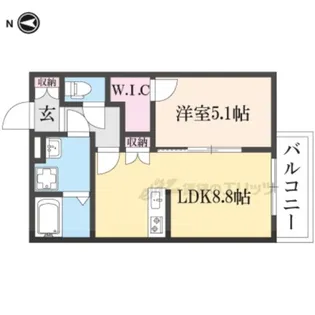 ジーメゾン大和郡山ラシード【2階】の間取り