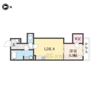ジーメゾン大和郡山ラシード【1階】の間取り