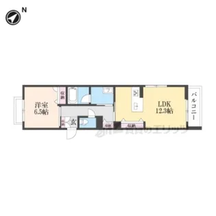 ル コト?学園前【1階】の間取り