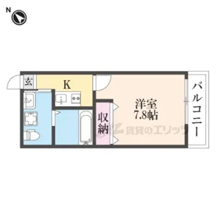 グラディート富雄駅前2番館【2階】の間取り