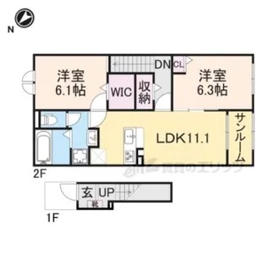 ナタリスウィータ【205号室】の間取り