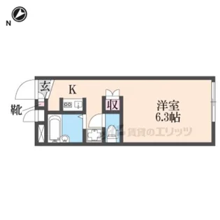 レオパレス古都【104号室】の間取り