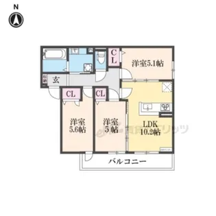 ラフィナス【3階】の間取り