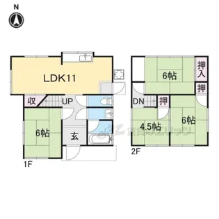 奈良県奈良市東九条町【一戸建】の間取り