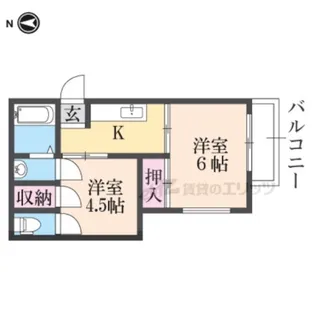 ヴィラ・セントラルイースト【203号室】の間取り