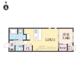 イオ・リアン安曇川【1階】の間取り