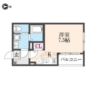 ポルティエ太秦【301号室】の間取り