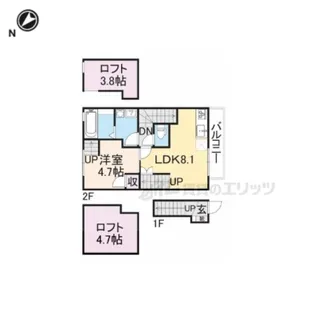 エルミナージュ本町【204号室】の間取り