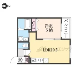 ALLIER PARK下木田【204号室】の間取り