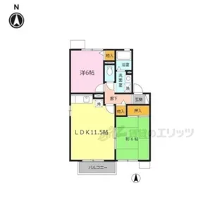 セジュールS C棟【2階】の間取り