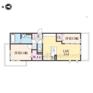 2LDKの間取り画像