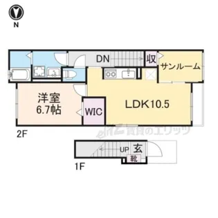 モンテ ウネビ【2階】の間取り
