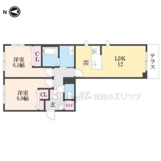 シトリネ【101号室】の間取り