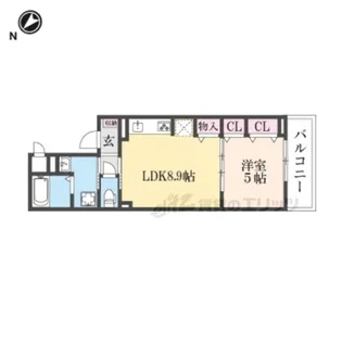 ソレーユ生駒【3階】の間取り