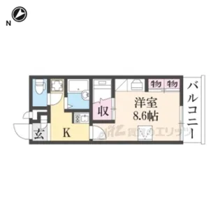 レオパレス愛【2階】の間取り