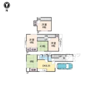京都府城陽市平川鍛冶塚【一戸建】の間取り