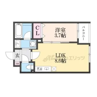 シュエットメゾン綾小路【305号室】の間取り