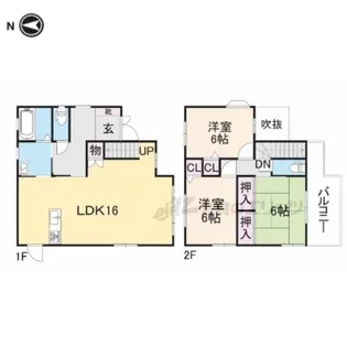 奈良県磯城郡三宅町屏風【一戸建】の間取り