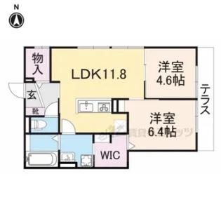 ハーティ菱屋西【101号室】の間取り