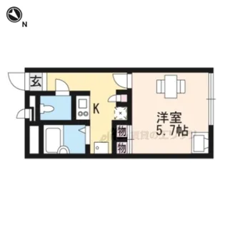レオパレスエム・エム【1階】の間取り