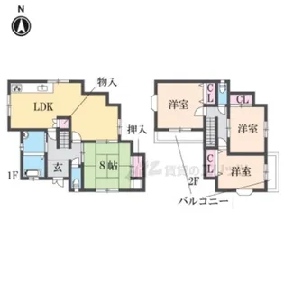 奈良県大和郡山市矢田町【一戸建】の間取り