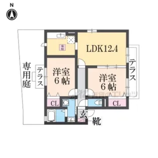 ロジュマン葛城 A棟【1階】の間取り