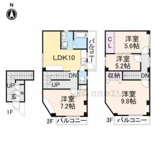 京都府京都市西京区川島六ノ坪町【一戸建】の間取り