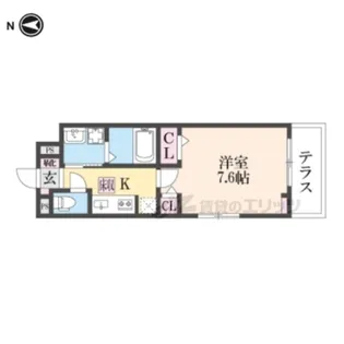 ウエスト コミタリア?【1階】の間取り