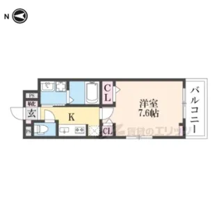 ウエスト コミタリア?【3階】の間取り