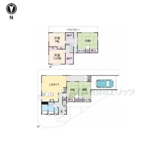 大阪府枚方市東香里南町【一戸建】の間取り